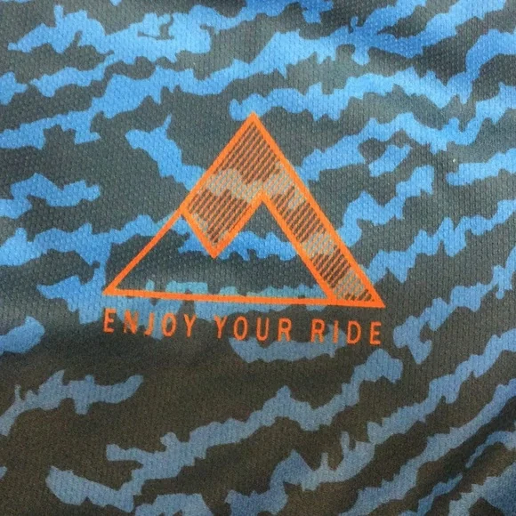 1X NW blue zig zag print full zip cycling jersey - Picture 13 of 16